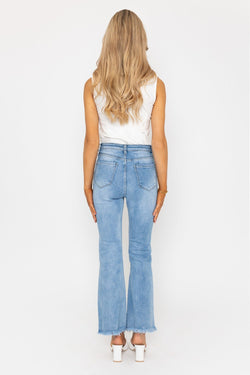 Carraig Donn Cropped Kick Flare Denim Jeans