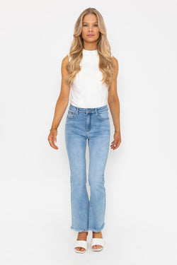 Carraig Donn Cropped Kick Flare Denim Jeans