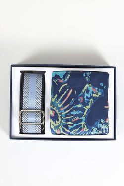 Carraig Donn Crossbody Bag Strap & Scarf Gift Set in Blue