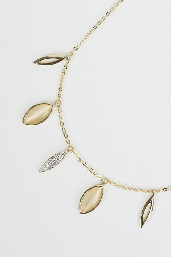 Carraig Donn Crystal Drop Gold Necklace