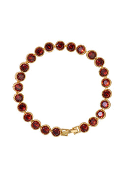 Carraig Donn Danna Gold Garnet Tennis Bracelet