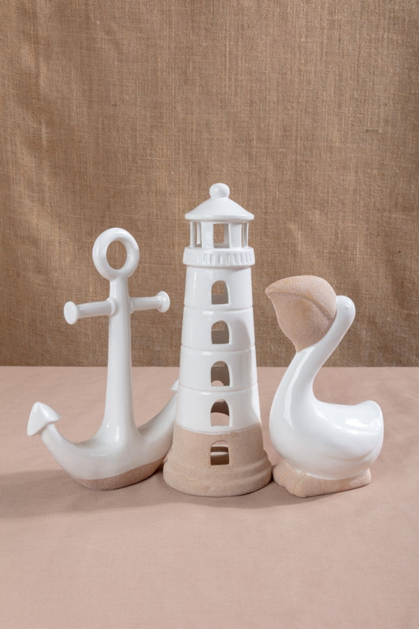 Carraig Donn Decorative Textured Ceramic Lighthouse