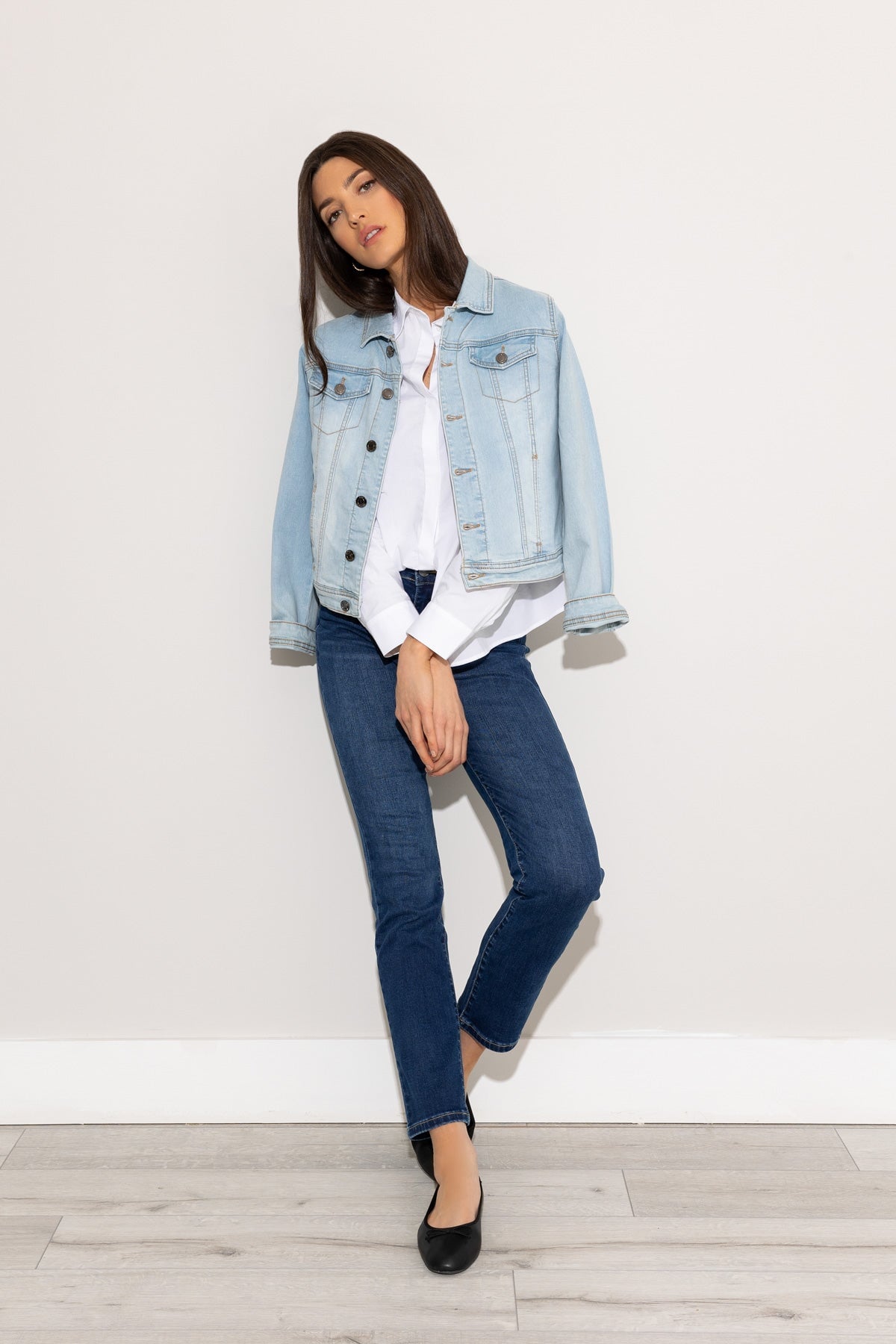 Denim Jacket in Light Blue Outerwear Carraig Donn