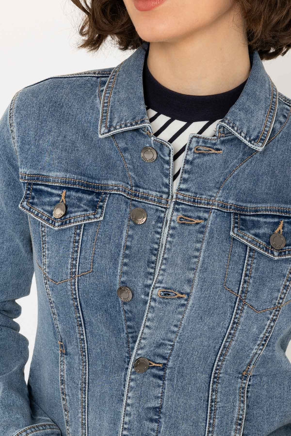 Carraig Donn Denim Jacket in Medium Blue