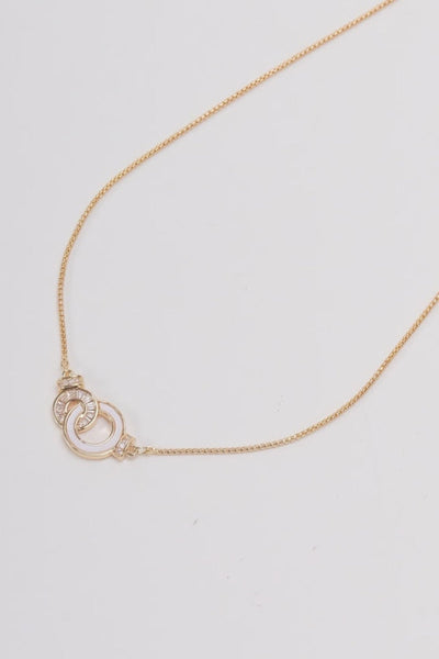 Carraig Donn Double Circle Gold Necklace