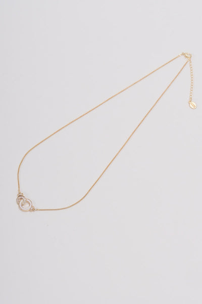 Carraig Donn Double Circle Gold Necklace