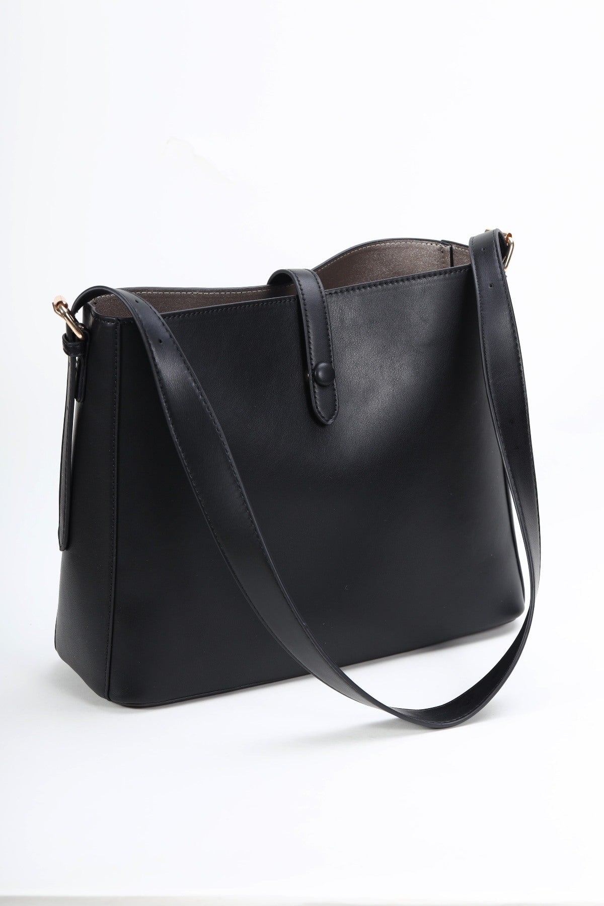 Double Sided Tote With Inner Bag in Black Ladies Handbags Carraig Donn