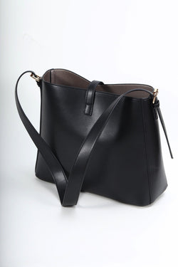 Carraig Donn Double Sided Tote With Inner Bag in Black