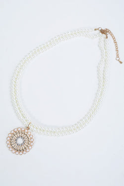 Carraig Donn Double Stranded Pearl Pendant Necklace