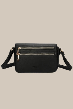 Double Zip Barrel Bag in Black