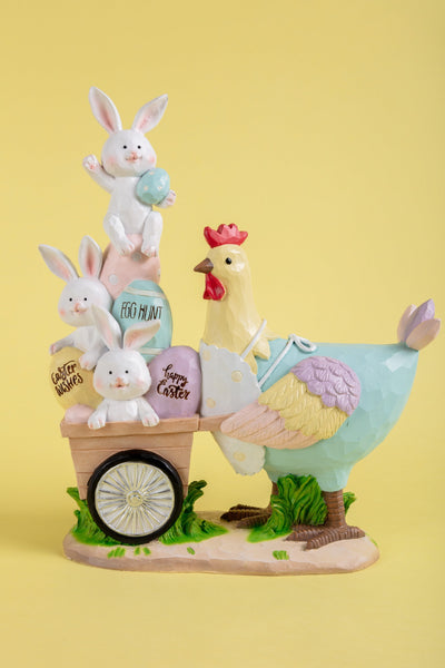 Carraig Donn Easter Hen and Bunnies in Crate Ornament