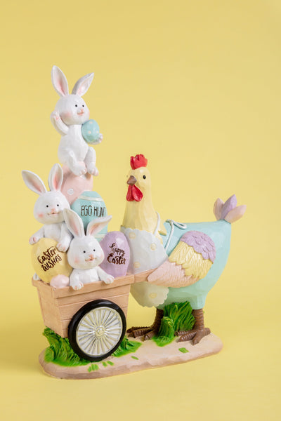 Carraig Donn Easter Hen and Bunnies in Crate Ornament