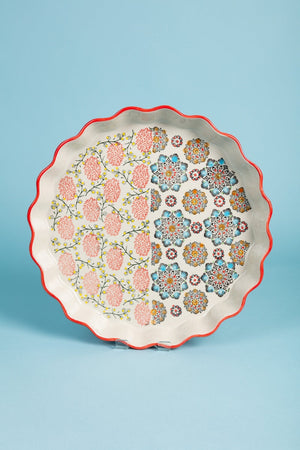 Eclectic Ceramic Quiche Dish