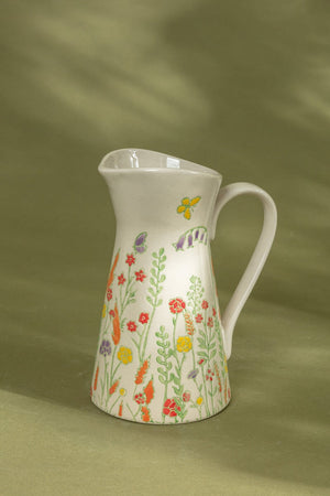 Eclectic Multicolour Flower Jug