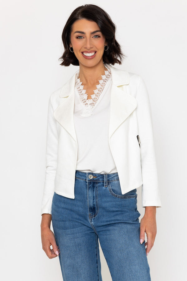 Carraig Donn Ecru Suede Cover Up Jacket