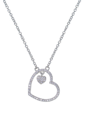 Emberly Silver Heart Necklace