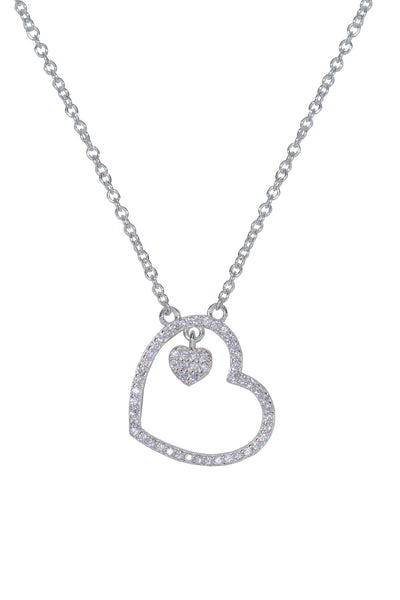 Carraig Donn Emberly Silver Heart Necklace