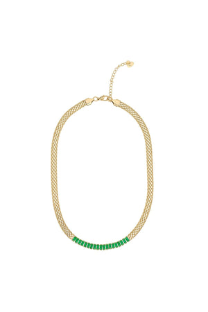 Emerald Mesh Necklace