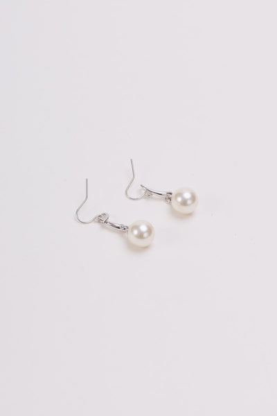 Carraig Donn Faux Pearl Silver Drop Earrings