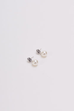 Carraig Donn Faux Pearl Silver Earrings