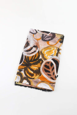 Carraig Donn Floral Blend Lightweight Scarf in Black