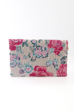 Carraig Donn Floral Embellished Clutch in Pink