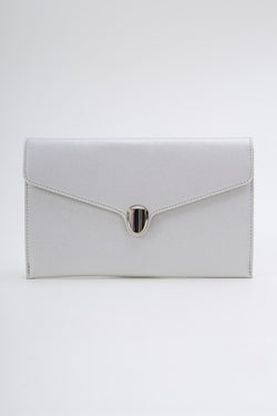 Carraig Donn Front Clasp Clutch Bag in Silver