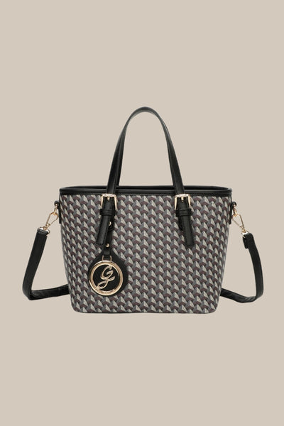 Carraig Donn Geometric Printed Tote in Black