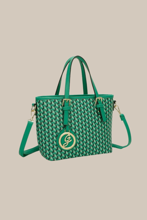 Carraig Donn Geometric Printed Tote in Green