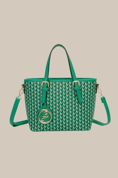 Carraig Donn Geometric Printed Tote in Green