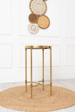 Carraig Donn Gold And Marble Plant Stand