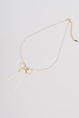 Gold Bow Necklace