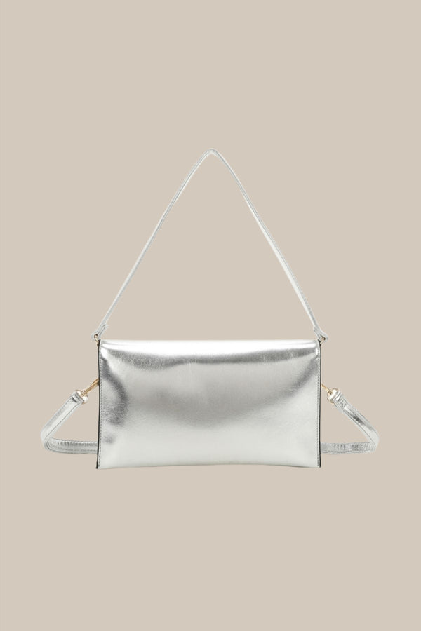 Carraig Donn Gold Clasp Envelop Bag in Silver