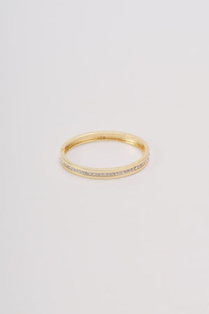 Gold Diamante Hinge Bangle