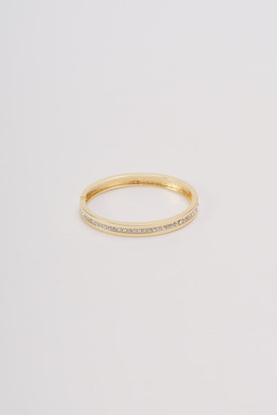 Carraig Donn Gold Diamante Hinge Bangle