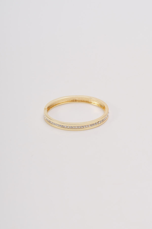 Carraig Donn Gold Diamante Hinge Bangle