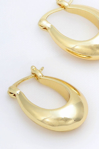 Carraig Donn Gold Drop Hoop Earrings