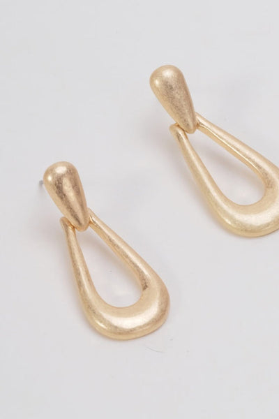 Carraig Donn Gold Drop Loop Earrings