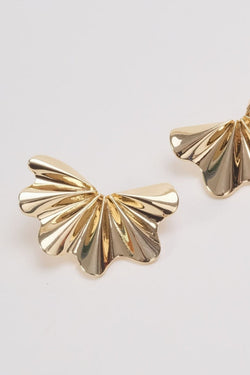 Carraig Donn Gold Fan Stud Earrings