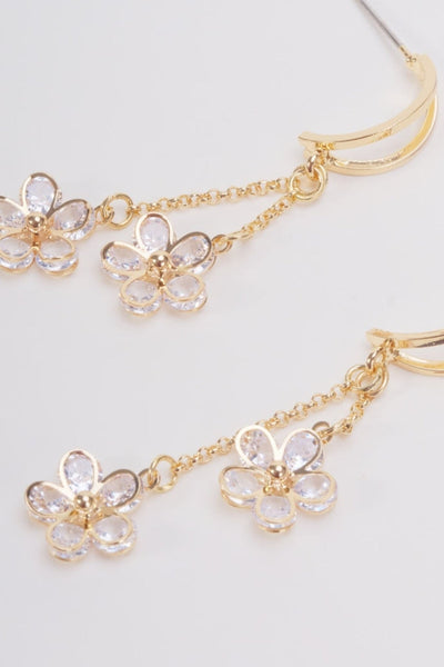 Carraig Donn Gold Flower Drop Earrings