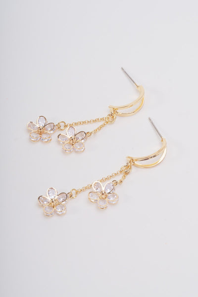 Carraig Donn Gold Flower Drop Earrings