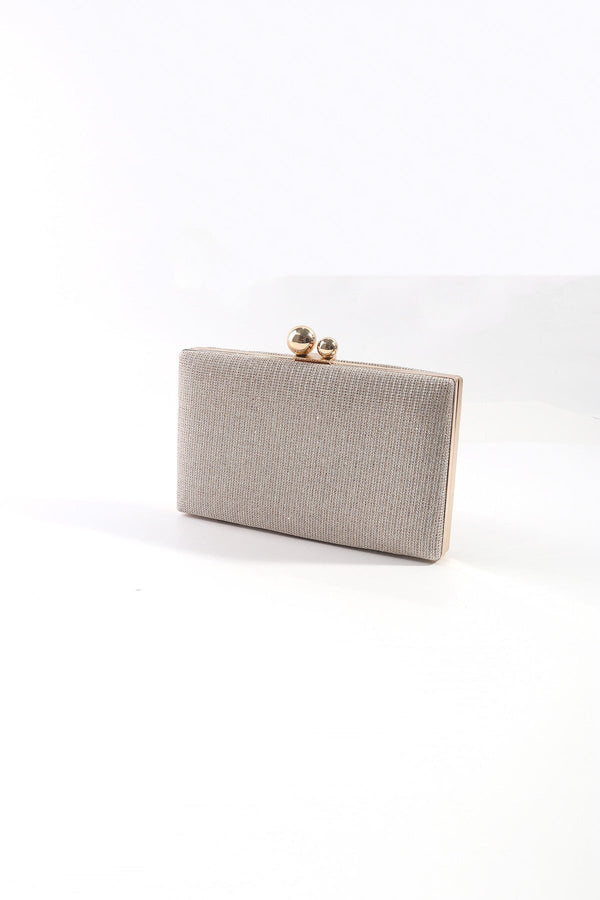 Carraig Donn Gold Lurex Hard Shell Clutch