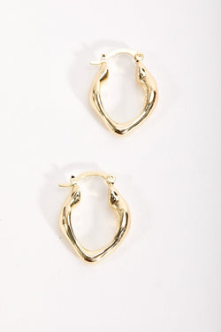 Carraig Donn Gold Molten Hoop Earrings