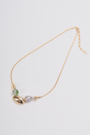 Gold Multi Stone Necklace