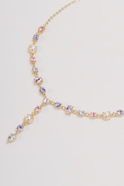 Carraig Donn Gold Necklace with Multicolour Stones