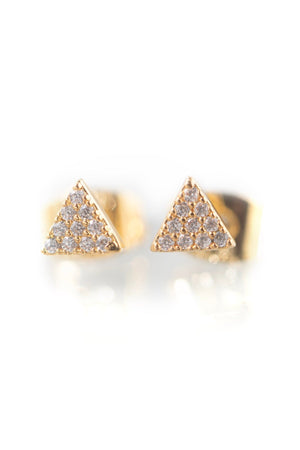 Gold Plated Petite Triangular Earrings