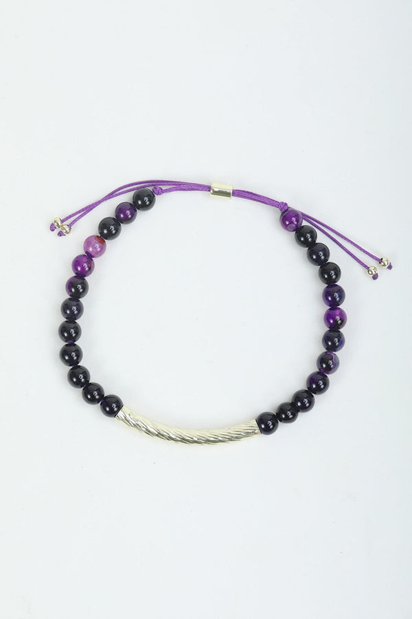 Carraig Donn Gold & Purple Stone Bracelet