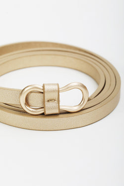 Carraig Donn Gold Skinny Waist Belt - Size L/XL