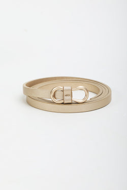 Carraig Donn Gold Skinny Waist Belt - Size L/XL