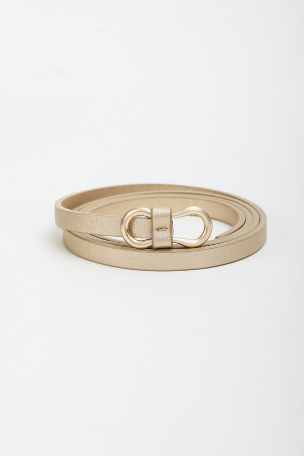 Carraig Donn Gold Skinny Waist Belt - Size L/XL